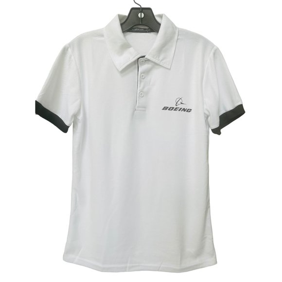 Boeing men’s White collared 3 buttons shirt size small NEW - Picture 2 of 9